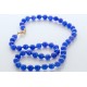 Collier agate bleu