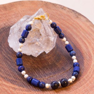 Lapis-lazuli & Obsidienne argentée