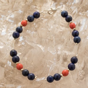 Lapis-lazuli & corail rouge