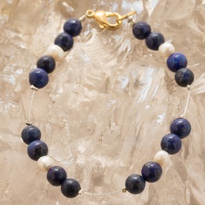  Lapis-lazuli & Perle de culture